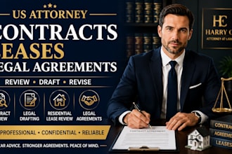 be your US attorney for contracts, lease review and legal agreements