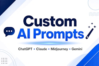 create custom chatgpt, midjourney and more ai prompts for content and marketing