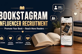 recruit bookstagram influencer to promote your book or ebook launch