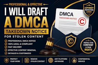 draft a dmca takedown notice for stolen content