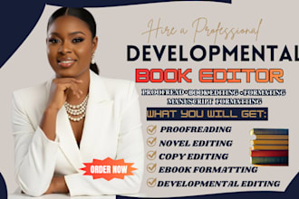 developmental editor proofread fiction and non fiction self help books copy edit