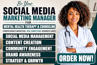 be your social media marketing manager for mental health therapy counseling