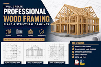create professional wood framing plans and structural drawings