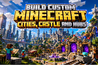 build custom minecraft cities, castles and hubs