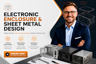 design pcb enclosures, electronic cases, sheet metal and cad assemblies