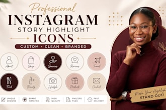 design professional instagram story highlight icons