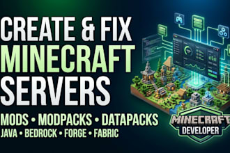create or fix setup minecraft server minecraft developer modpack mod datapack