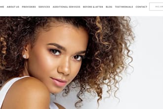 design medical spa website, healthcare website, medical aesthetics website