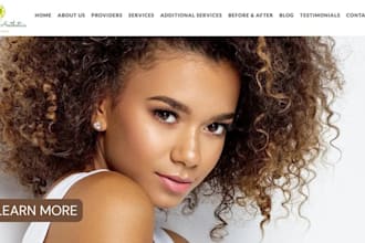 build medical spa website, aesthetic clinic, weight loss and iv therapy website