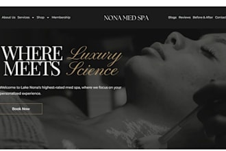 build medical spa, aesthetic clinic, botox, weight loss and iv therapy website
