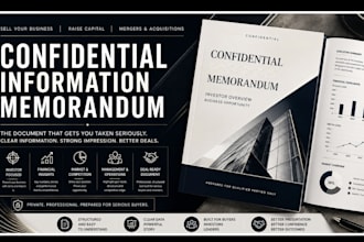 do confidential information memorandum manda investment memorandum business sale