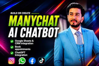 create an ai chatbot with manychat uchat for your social media