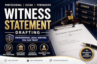 draft a professional witness statement for your legal case