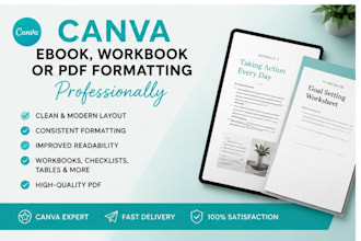format your ebook, workbook or PDF in canva