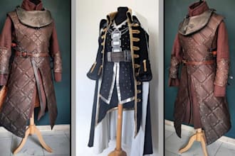 sew custom cosplay costume anime fabric cosplay cloth design cosplay commission