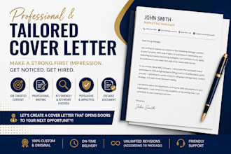 write a professional and tailored cover letter