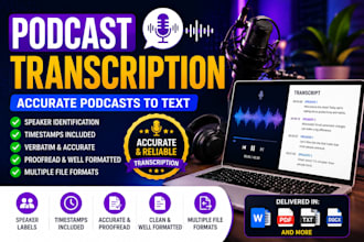 transcribe your podcast into accurate and readable text