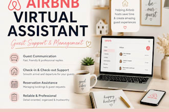 be your virtual assistant for airbnb guest support and managment