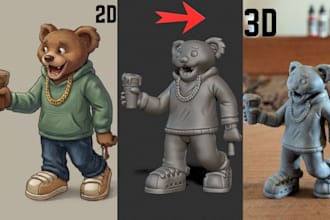 convert 2d image to 3d model 3d toys printable stl file logo to 3d design
