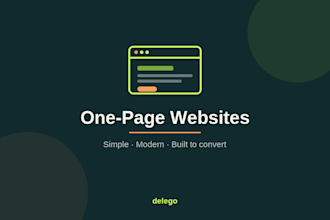 build you a clean onepage website you will actually be proud to share