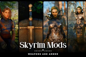 create a custom skyrim mod with animation weapon armor clothes for game mods
