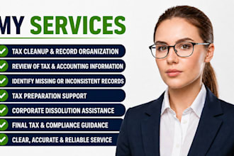 provide CPA tax cleanup and corporate dissolution services
