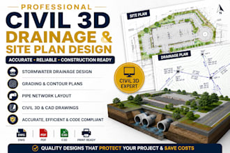 design civil 3d stormwater drainage and grading plans