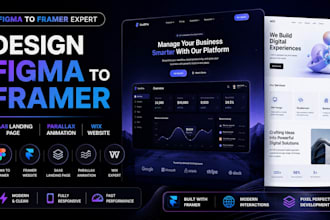 design figma to framer website saas landing page parallax animation wix website