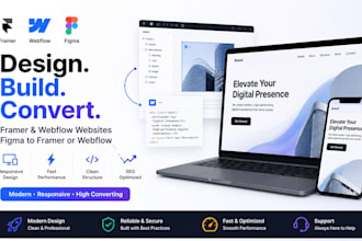 design framer and webflow websites and convert figma to framer or webflow