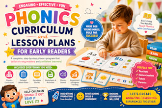 design a complete phonics curriculum and lesson plans for early readers