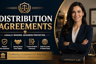 write an enforceable product distribution contract for physical goods