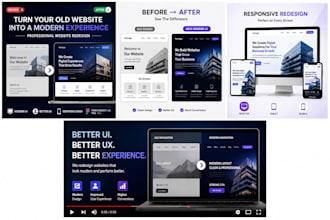 redesign your website with a modern professional UI UX