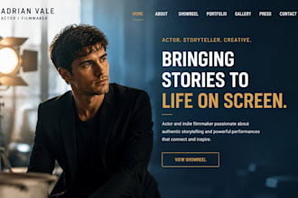build squarespace actor website actress portfolio indie artist filmmaker website