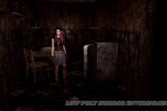 create low poly 3d ps1 ps2 psx n64 retro horror environment indie game and asset