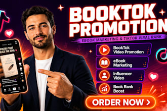 do booktok promotion ebook marketing tik tok booktok influencer video book rank
