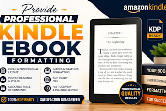 provide professional kindle ebook formatting