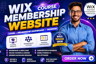design wix membership, fix and update website issue, build wix website redesign
