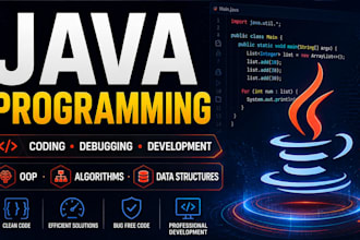 do java programming, debugging, oop, algorithms and java projects