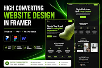 design an high converting framer website, framer landing page or website design