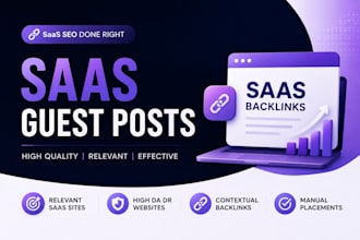 provide saas backlinks with saas guest posts on high da DR sites