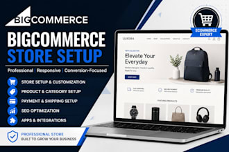 setup a professional bigcommerce ecommerce store bigcommerce product listing