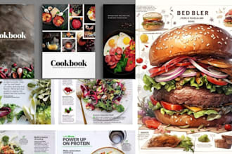 design cookbook cover, kindle cover, paperback cover, recipe and book cover