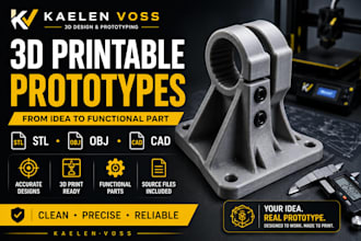 design a custom 3d printable prototype or functional part