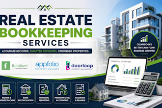 do real estate bookkeeping using buildium, appfolio, and doorloop