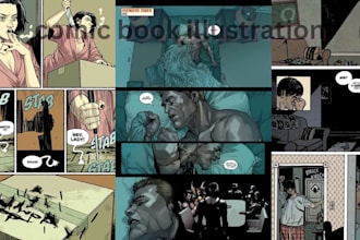 comic book illustration with comic book illustrator cartoon illustration manga