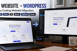 migrate vibecoding replit v0 supabase base44 lovable claude website to wordpress