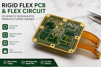 do rigid flex pcb, flex circuit, schematic design and pcb manufacturing service