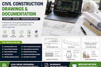 draw parking lot layout, road alignment and civil engineering site access plans