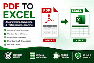 convert PDF to excel with accurate data and formatting
