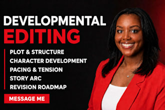 developmental editing for your book structure, plot, characters, and pacing